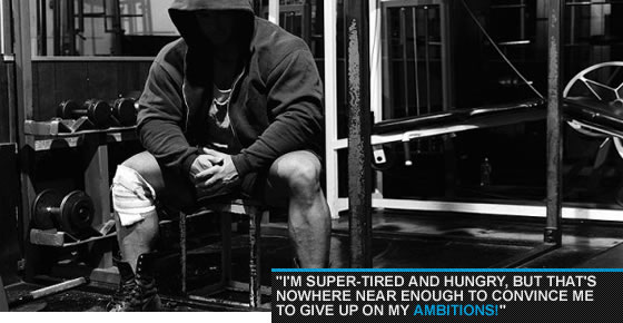 Hungry and tired bodybuilder