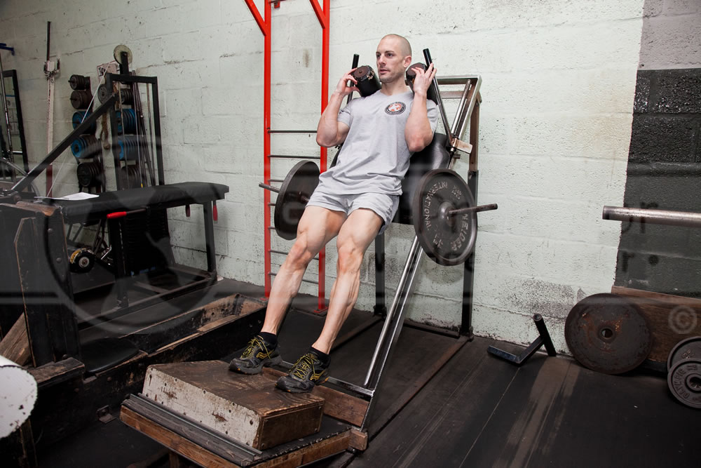 45 Degree Hack Squat Calf Raises