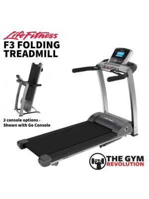 Life Fitness F3 Folding Treadmill with Go Console. 