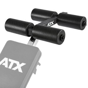 ATX Bench Ab Attachement OP-ABA Mk2 shown using the headrest plug-in of the MBX-650 Mk2.