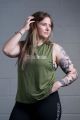 Power athlete, Liz, is size X-Large. 