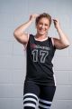Abs having a lot of fun in a Medium black baller vest. 