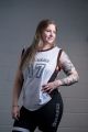 Power athlete, Liz, letting her hair down. Size: Large. 