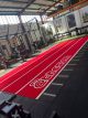 Example of our own Grasshopper 10m by 4m red track with white details, including @theGym company logo. This track is used daily in our own facility. Come and have a look! 