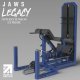 JAWS Legacy Hyperextension Extreme shown in blue frame and black upholstery. 