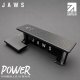 JAWS Power Dumbbell Flat Bench shown in blue with black upholstery. 