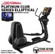 Life Fitness PLATINUM CLUB SERIES ELLIPTICAL CROSS-TRAINER with SE3HD Consoles, shown in Black Onyx colourways. 