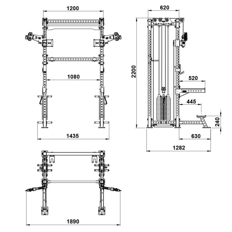 Dimensions of the FSR-600