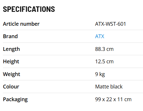 Wall-Mount Storage Specs.